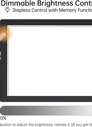 Slide Viewer Light Box 5600K 12"x8" Ultra-Thin Adjustable Brightness Backlight for Slides and Film Negative Scanning