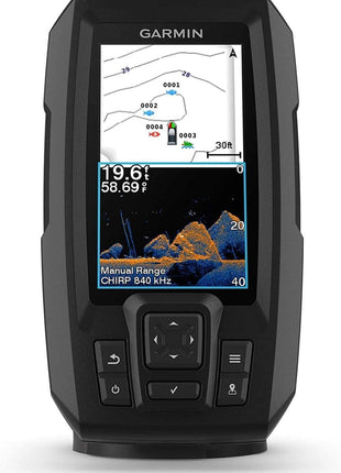 Garmin Striker Vivid 4cv, Easy-to-Use 4-inch Color Fishfinder and Sonar Transducer, Vivid Scanning Color Palettes - 010-02550-00
