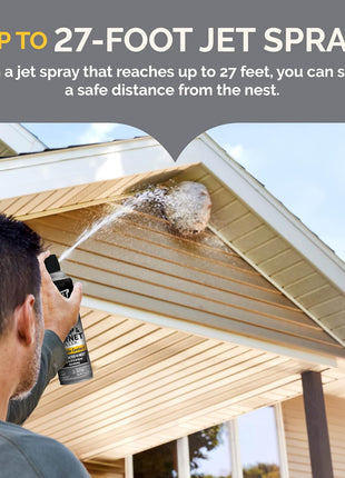 Hot Shot Wasp And Hornet Killer Aerosol, Up to 27-Foot Jet Spray, 14 Ounces, 2 Pack