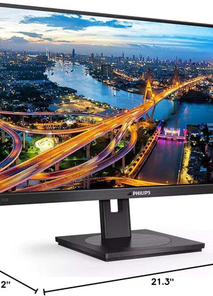 Philips 243B1 23.8 inch Full HD WLED LCD Monitor - 16:9 - Textured Black