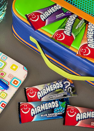 Airheads Full-Size Bars, Six Assorted Fruit Flavors, Easter Candy Bulk Variety, Easter Basket Essentials Stuffers, Individually Wrapped Taffy, 60 Count Box