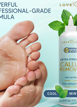 Love Lori Foot Callus Remover Gel Extra Strength Pedicure Tool for Feet 6oz | Quickly, easily, softens and removes dead, hard skin on heels & feet; salon-quality pedicure results at home