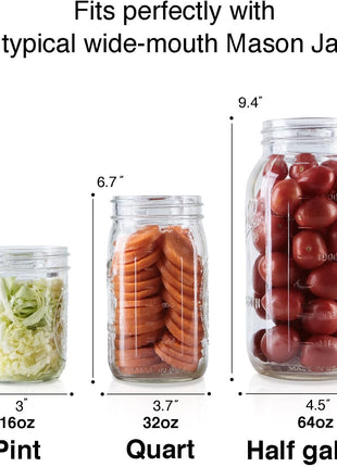 4-Pack of Fermentation Glass Weights with Easy Grip Handle for Wide Mouth Mason Jars