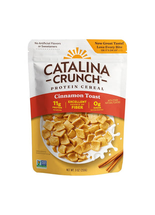 Catalina Crunch Protein Cereal | Sugar Free Breakfast Cereal with 11g of Protein | Gluten Free, Keto Friendly | Cinnamon Toast   9 oz. Bag (Pack of 1)