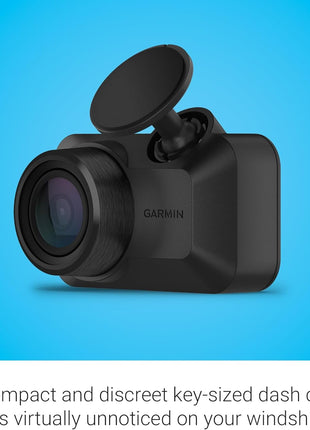 Garmin Dash Cam™ Mini 3, Ultracompact 1080p HD Dash Cam with a 140-degree Field of View, Built in Clarity™ Polarizer, Voice Controlled, Automatic Recording