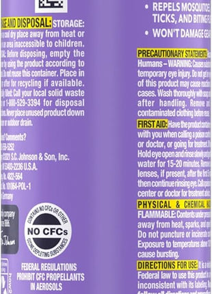 OFF! Clean Feel Insect Repellent Aerosol with 20% Picaridin - Long-Lasting DEET-Free Protection from Mosquitoes, Fragrance-Free Pest Control For Ticks & Flies, Camping, Bug Spray - 5 oz | insect-repellants