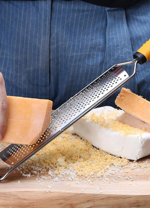 Deiss PRO Citrus Lemon Zester & Cheese Grater — Parmesan Cheese, Lemon, Ginger, Garlic, Nutmeg, Chocolate, Vegetables, Fruits - Razor-Sharp Stainless Steel Blade + Protect Cover - Dishwasher Safe