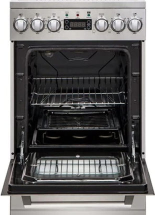 Avanti Electric Range Oven ELITE Series Compact Design, 2-Cu.Ft. Capacity with 4 Coil Burners, Framed Glass Oven Door, Storage Drawer and Broiler with Pan, 20-Inch, Stainless Steel
