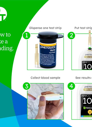 OneTouch Verio Test Strips for Diabetes Value Pack - 90 Count - for Blood Sugar Monitor - Home Self Glucose Testing - 3 Boxes, 30 Strips Per Pack