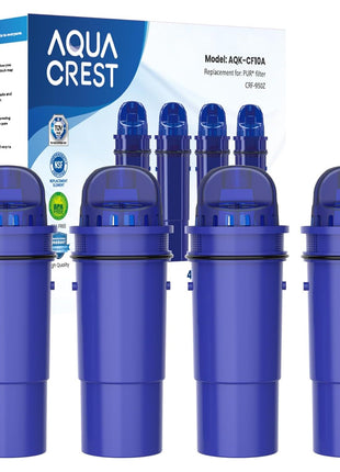 AQUA CREST CRF-950Z NSF Certified Pitcher Water Filter, Replacement for Pur CRF950Z, DS-1800Z, PPT700W, PPF951K, CR-1100C, CR-6000C, PPT711W, PPT711, PPT710W, PPT111W and More Pur Pitchers (Pack of 4)