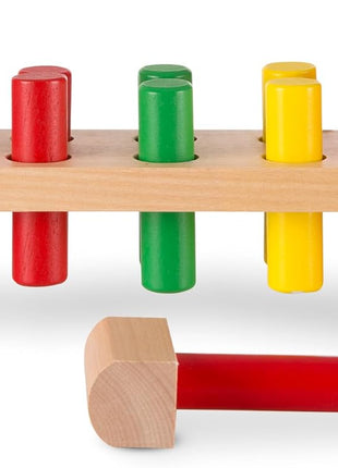 Melissa and Doug MD496 Pound-a-Peg Classic Toy Set (10 Pieces)