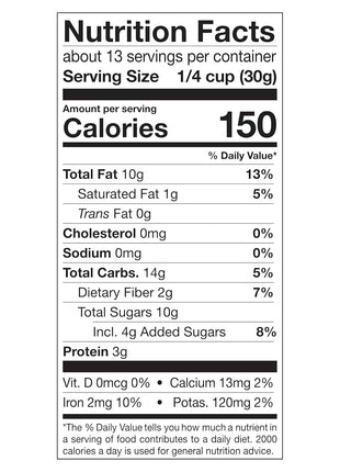 Power Up Trail Mix, Mega Omega Trail Mix, Non-GMO, Vegan, Gluten Free, No Artificial Ingredients, Gourmet Nut, 14 Ounce Bag