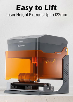 Genmitsu Kiosk 10W 10000mW Laser Engraver, Light Weight & Portable Laser Engraver Machine, Home Laser Cutter with Acrylic Enclosure for Wood/Leather/Metal, 3.9'' x 3.9'' Engraving Area, Safety Class 1