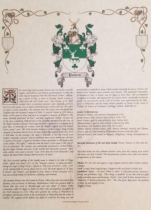 Mr Sweets Thorne - Coat of Arms, Crest & History 3 Print Combo - Surname Origin: English England