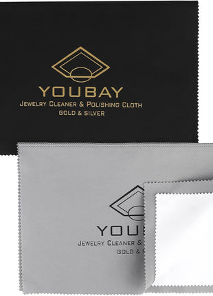 youbay Silver Jewelry Cleaning Cloth - Silver Polishing Cloth for Jewelry, Jewelry Cleaner Cloth for Tarnish Remover, Polishing Cloth for Gold Silver