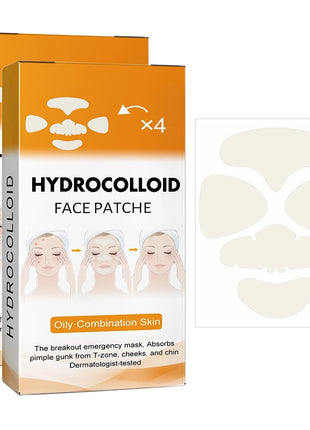 40Pcs Hydrocolloid Acne Patches Full-Face Coverage Kit for Pimples & Blemishes, Skin Care Solution for Clearing Spots