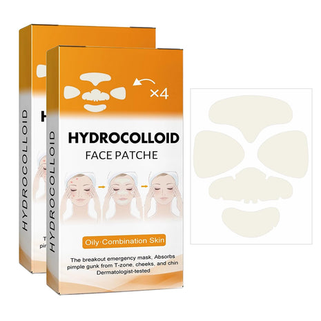 40Pcs Hydrocolloid Acne Patches Full-Face Coverage Kit for Pimples & Blemishes, Skin Care Solution for Clearing Spots