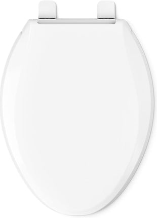KOHLER 4636-RL-0 Cachet ReadyLatch Elongated Toilet Seat Slow Close, Soft Close Toilet Seat Quiet Lid, Contoured Grip-Tight Bumpers Installation Hardware, Apartment Essentials, White