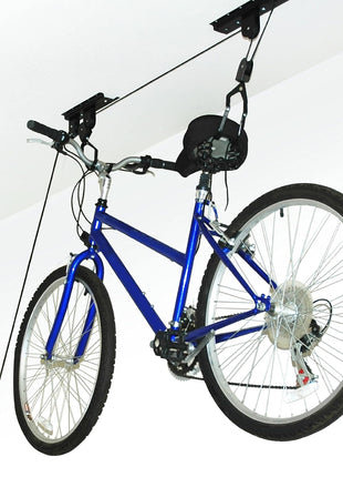 Bike Hanger - Overhead Hoist Pulley System with 100lb Capacity for Bicycles or Ladders - Secure Garage Ceiling Storage by Rad Sportz