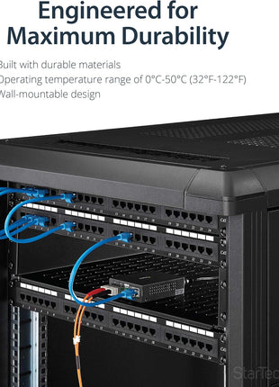 StarTech.com Singlemode (SM) SC Fiber Media Converter for 10/100/1000 Network - 10km - Gigabit Ethernet - 1310nm - w/Auto Negotiation, TAA (MCMGBSCSM10)