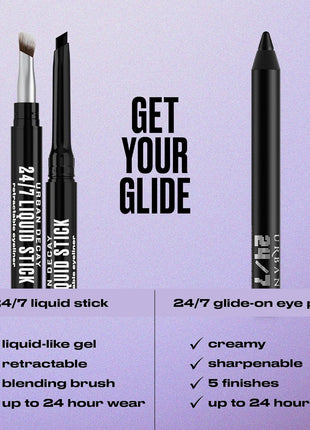 Urban Decay 24/7 Glide-On Waterproof Eyeliner Pencil, Smudge-Proof, Transfer-proof, Long-lasting Color Eye Liners, Hydrating Vitamin E & Jojoba Oil - 0.04 oz