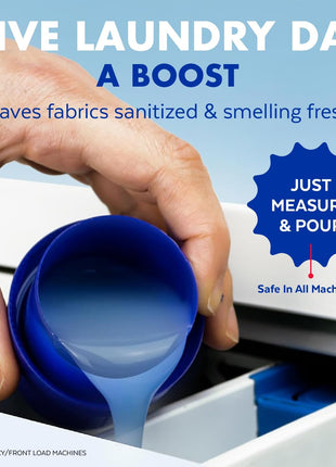 Lysol Laundry Sanitizer Additive, Bacteria Causing Laundry Odor Eliminator, Detergent Additive, Crisp Linen, 90oz
