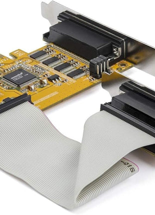 StarTech.com 8-Port PCI Express RS232 Serial Adapter Card, PCIe to Serial DB9 Card, Low Profile, 15kV ESD - Windows Only, TAA