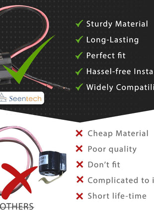 W10225581 Refrigerator Bimetal Defrost Thermostat by Seentech - Exact Fit for Whirlpool, Sears, Kenmore Refrigerator - Replace: WPW10225581, AP6017375, PS11750673, PS237680,2321799