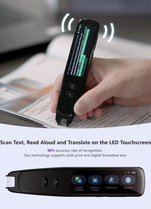 PenPower WorldPenScan Go - Translation Pen with Scanning, Reading, Audio Recording, Live Interpretation, and AI Reading Buddy for Kids