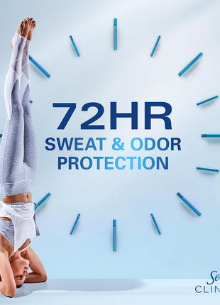 Secret Clinical Strength Invisible Solid Antiperspirant Deodorant for Women, 100HR Sweat & Odor Protection, 3X Stress Protection with Hyaluronic Acid, PH Balanced, Completely Clean Scent, 2.6 oz