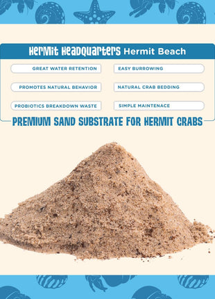 Fluker's All Natural Premium Hermit Crab Sand Substrate, Sand Mixture with Coconut Fiber, For Hermit Crab Tanks, 6 lbs.