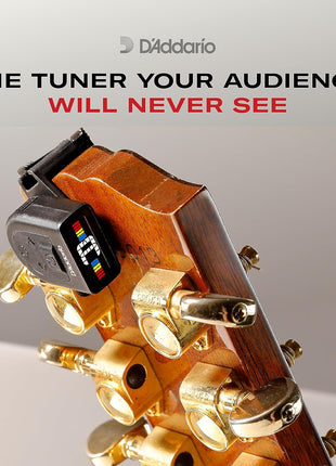 D'Addario Micro Headstock Tuner, 1 Pack | D'Addario tuners deliver fast, accurate tuning with a compact design and clear display for reliable performance.