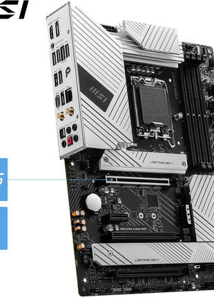 MSI PRO Z790-A MAX WiFi ProSeries Motherboard (Supports 12th/13th/14th Gen Intel Processors, LGA 1700, DDR5, PCIe 5.0, M.2, SATA 6G, 2.5Gbps LAN, USB 3.2 Gen2, Wi-Fi 7, Bluetooth 5.4, ATX)