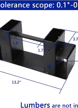 MOFEEZ Outdoor Firewood Log Storage Rack Bracket Kit,Fireplace Wood Storage Holder-Adjustable to Any Length