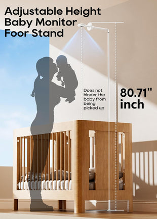 Floor Stand Suitable for Nanit Baby Monitor, Holder Mount with Adjustable Height and Stable Base (Camera not Included)