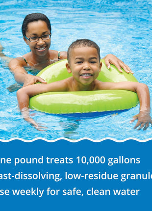 In The Swim Pool Shock 68% Cal-Hypo Granular Sanitizer for Crystal Clear Water Defends Against Bacteria, Algae, and Microorganisms - 12 X 1 Pound