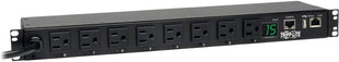 Tripp Lite 1.4kW Switched PDU, 120V, 15A, 8 5-15R, 5-15P, LX Platform Interface, 12ft Cord, 1URM TAA, 2 Year Warranty (PDUMH15NET2LX)