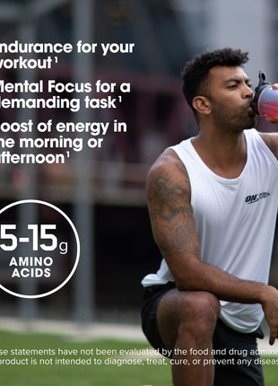 Optimum Nutrition Amino Energy   Pre Workout with Green Tea, BCAA, Amino Acids, Keto Friendly, Green Coffee Extract, Energy Powder   Concord Grape, 65 Servings (Packaging May Vary)