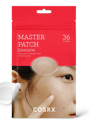 COSRX Master Patch Intensive, Oval-Shaped Pimple Patches (36 Counts) | Hydrocolloid Pimple Stickers with Tea Tree Oil & Salicylic Acidm, Quick & Easy Blemish, Zit Spot Treatment, Korean Skin care