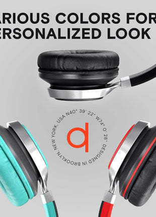 ARTIX CL750 Adults & Kids Headphones with Cord, Microphone & Volume Control - Wired Headphones with Mic, Plug In Teens Corded Head phones Wire for Laptop, Computer, Chromebook, iPad & Tablet 3.5mm Aux