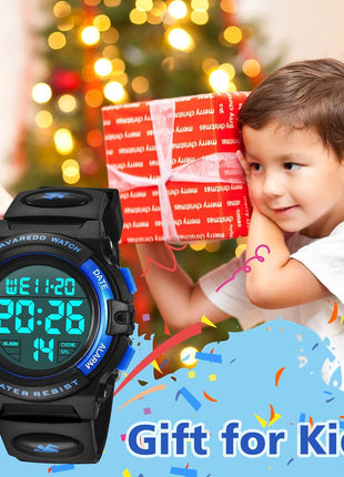 A ALPS Digital Watch with Rubber Band for Kids - Waterproof, Shockproof, Daily Use