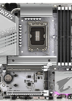 GIGABYTE Z790M AORUS Elite AX ICE LGA 1700 Intel Z790 M-ATX Motherboard with DDR5, Triple M.2, PCIe 5.0, USB 3.2 Gen2X2 Type-C, Intel Wi-Fi 6E, 2.5GbE LAN, Q-Flash Plus, EZ-Latch Plus
