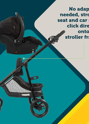 Safety 1st Grow and Go Flex 8-in-1 Car Seat Stroller Combo, Baby Stroller Travel Systems for Infants 4-30 lbs, Stroller and Carseat Combo Set, Foundry
