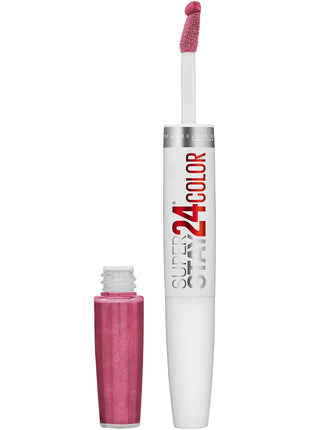 Maybelline Super Stay 24, 2-Step Liquid Lipstick Makeup, Long Lasting Highly Pigmented Color with Moisturizing Balm, Blush On, Pink, 1 Count