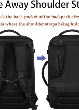 MATEIN Carry on Backpack, Extra Large Travel Backpack Expandable Airplane Approved Weekender Bag for Men and Women, Water Resistant Lightweight Daypack for Flight 40L, Black