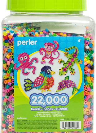 Perler Multi-Mix Fuse Beads Jar, Assorted Colors, Pack of 22000 (PER17000)