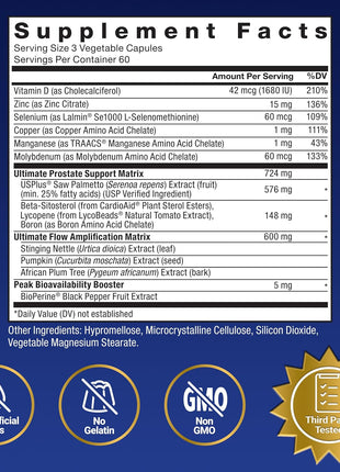 Force Factor Prostate Ultimate, Prostate Health Supplement for Men with Nettle & Saw Palmetto, #1 Urologist Recommended Ingredient to Support Urinary Flow, Bladder Emptying, 180 Caps (Pack of 2)