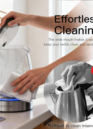 Megawise Electric Glass Kettle with Auto Shut-Off (1.8L)