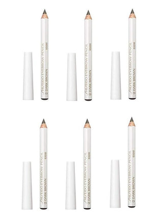 Shiseido Eyebrow Pencils, Dark Brown, Set of 6