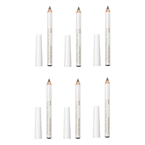 Shiseido Eyebrow Pencils, Dark Brown, Set of 6